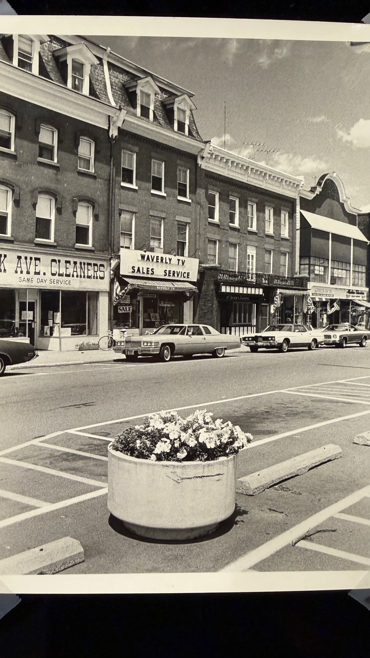 Waverly TV Sales and Service sign on the original storefront